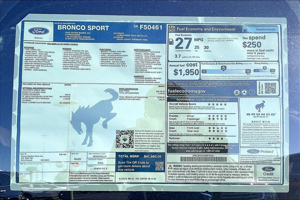 2025 Ford Bronco Sport Outer Banks