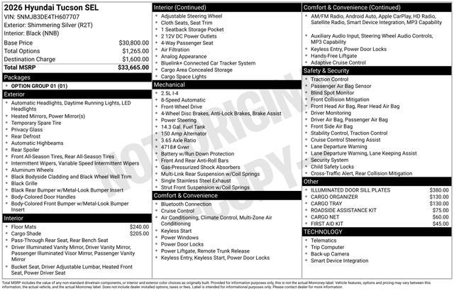 2026 Hyundai Tucson SEL