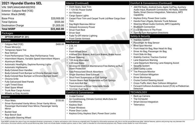 2021 Hyundai Elantra SEL
