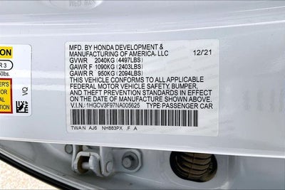 2022 Honda Accord Touring