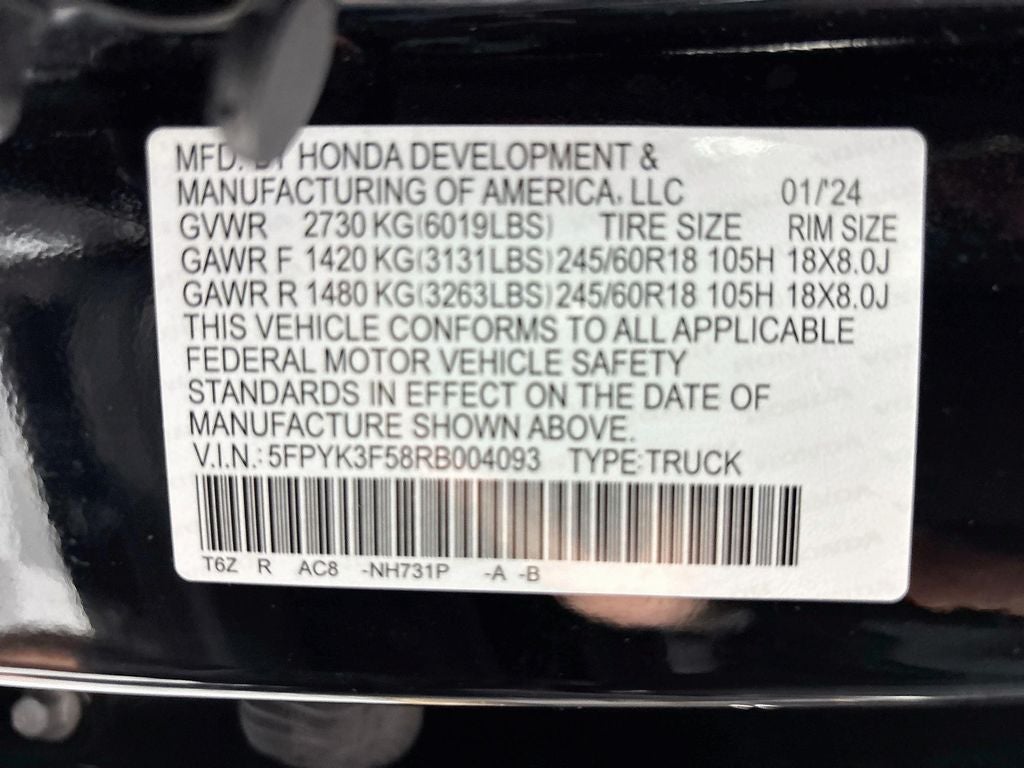 2024 Honda Ridgeline RTL